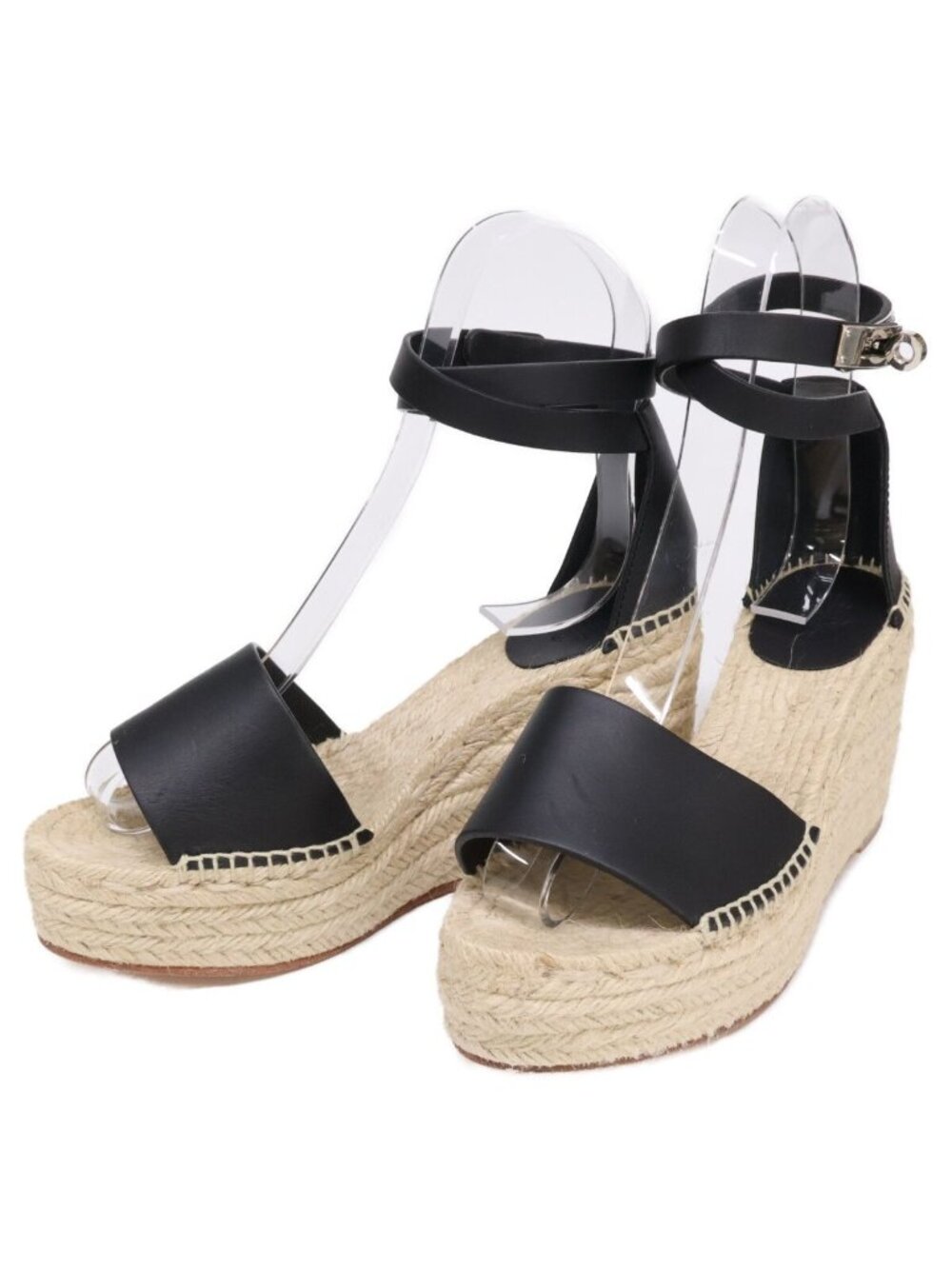 Hermes Tivoli Kelly Espadrille Wedge Sole Sandals